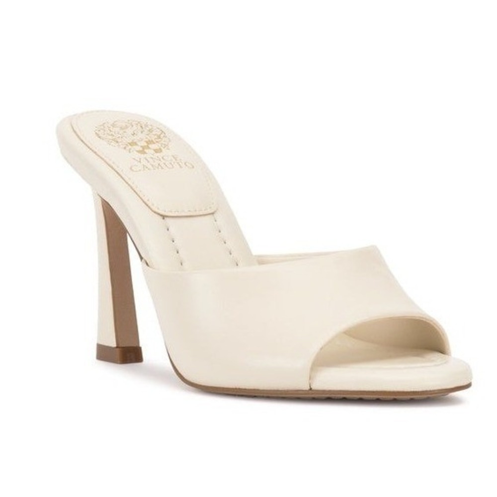 Vince‎ Camuto Paigeely Satin Block Heel Mules Women's Size 10M